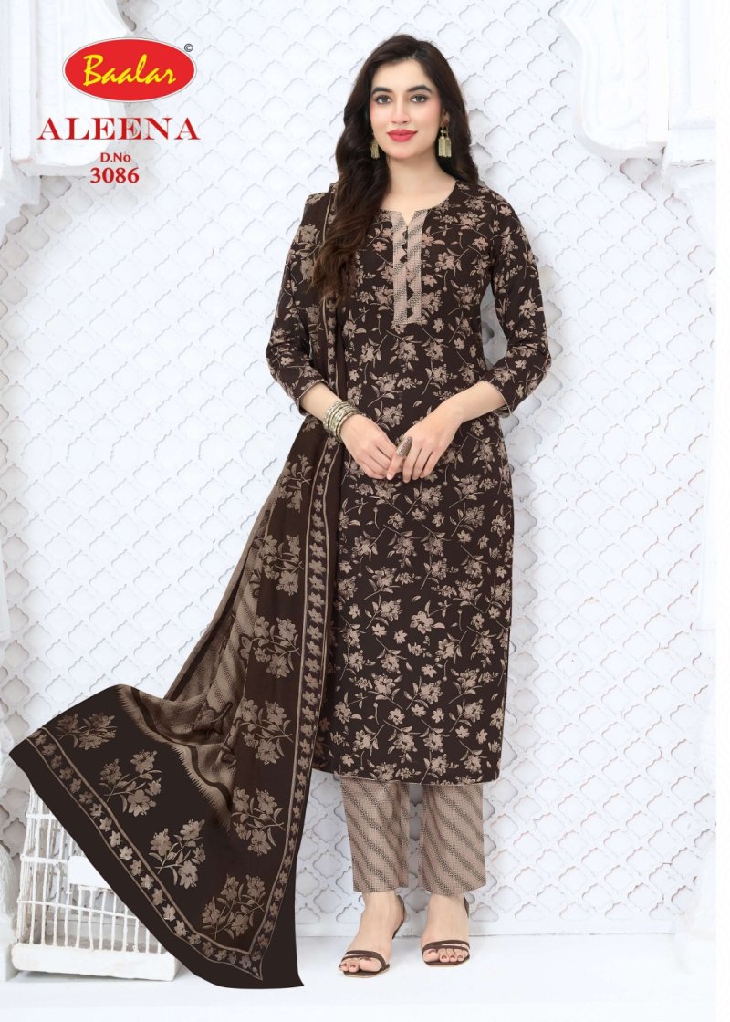 Aleena Vol 30 By Baalar Pure Cotton Printed Dress Material 